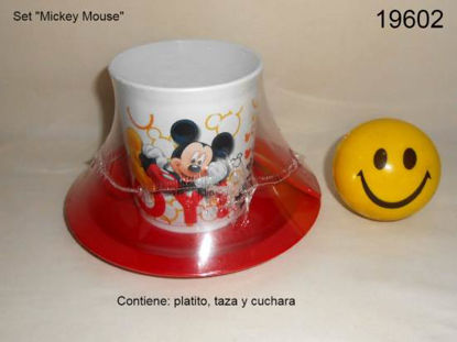 Imagen de TAZA CON PLATO Y CUCHARA  MICKEY 10.24